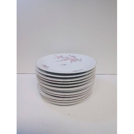 LOT D’ASSIETTES A DESSERT PORCELAINE DE BAUDOUR