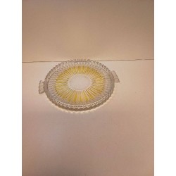 PLATEAU VERRE TOUCHE DE JAUNE