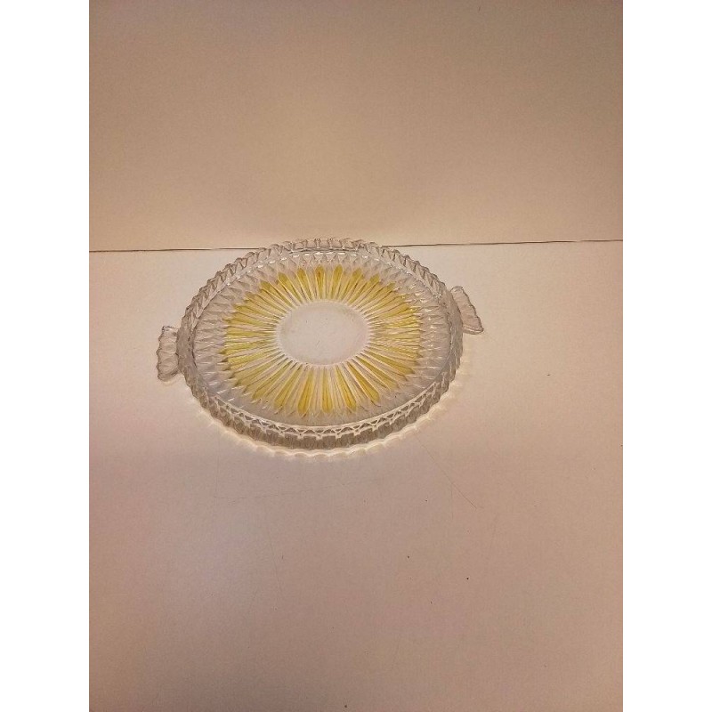 PLATEAU VERRE TOUCHE DE JAUNE