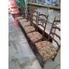 LOT 6 CHAISES TISSU FLEURI