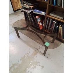 TABLE BASSE METAL ET VERRE 