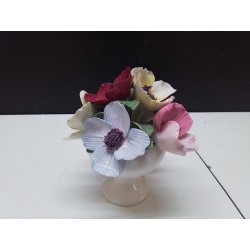 DÉCORATION FLEURS PORCELAINE ANGLAISE 