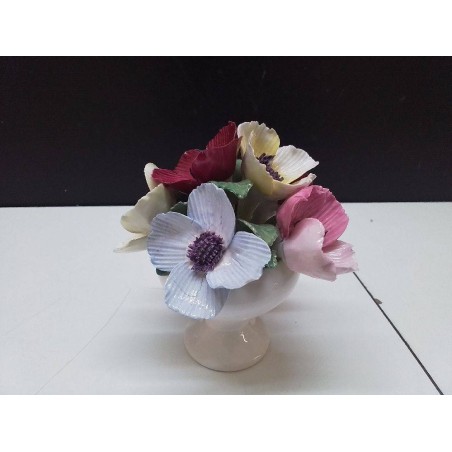 DÉCORATION FLEURS PORCELAINE ANGLAISE 