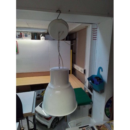 LUSTRE STYLE INDUSTRIEL BLANC