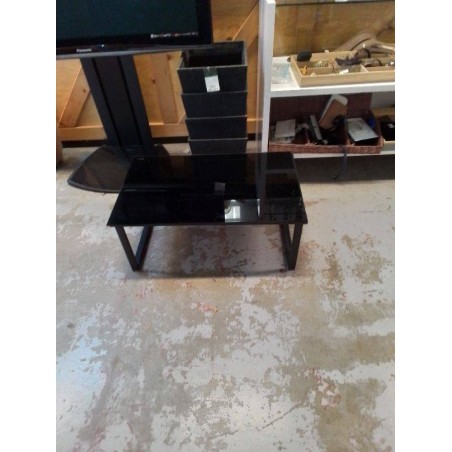 TABLE BASSE VERRE NOIRE