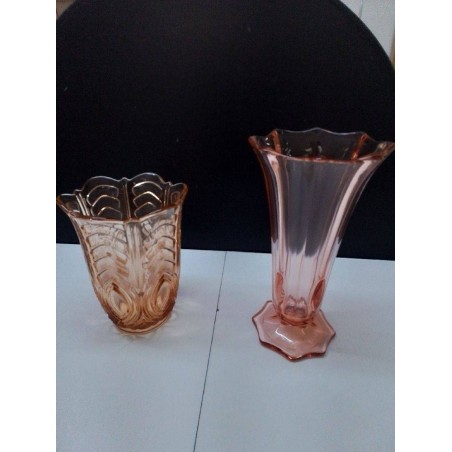 VASE TON ROSE ART DECO