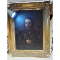 PORTRAIT ANCIEN SUR PANNEAU 
