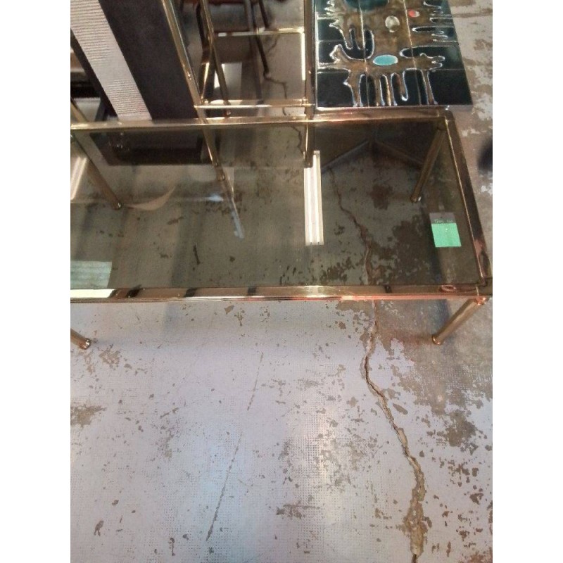 TABLE BASSE RECTANGULAIRE DESSUS VERRE 