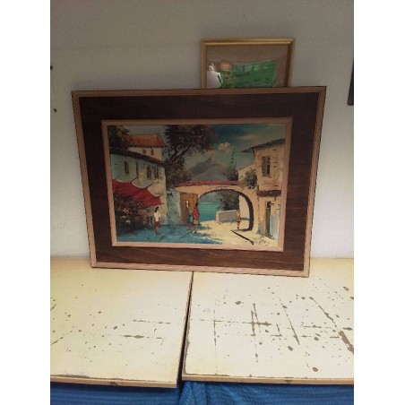HUILE SUR TOILE VUE SUR MER SIGNÉE 