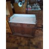 COMMODE 2 PORTES 2 TIROIRS DESSUS MARBRE