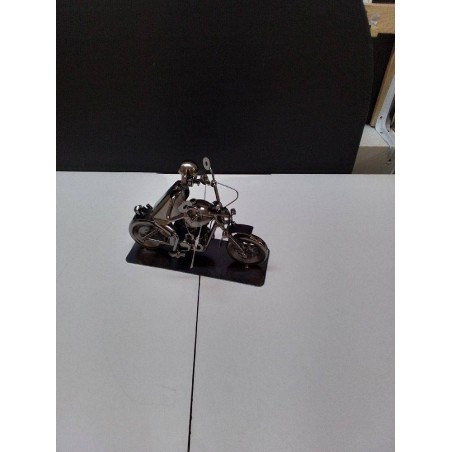STATUETTE METAL MOTARD