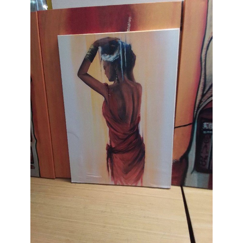 HUILE SUR TOILE FEMME AFRICAINE