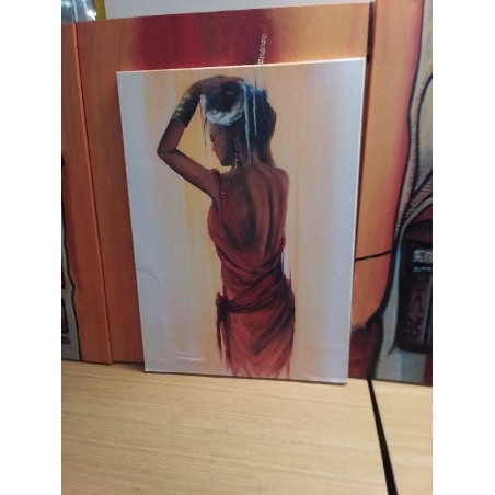 HUILE SUR TOILE FEMME AFRICAINE