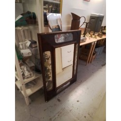 MIROIR STYLE ANCIEN MOTIF FLEURS 