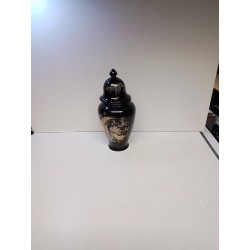 POT COUVERT NOIR JAPONISANT 