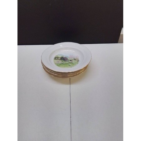 LOT D ASSIETTES DECO CAMPAGNE