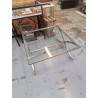 TABLE BASSE CARRE PIED ACIER