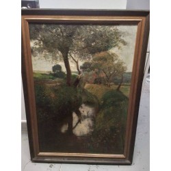 TABLEAU SIGNÉ IMRE GERGELY HUILE SUR TOILE  1868

