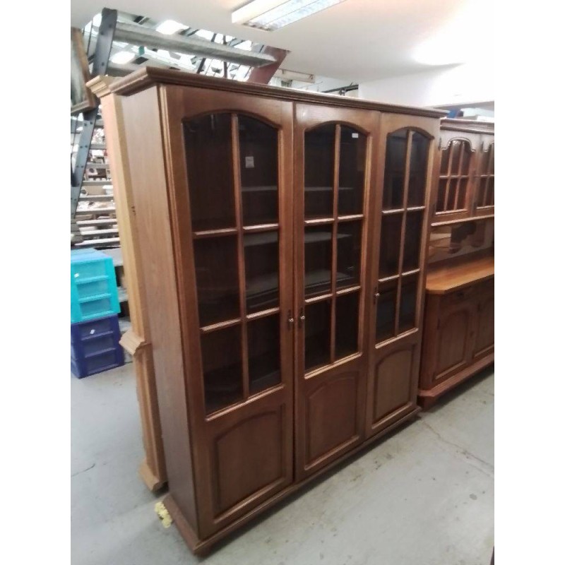 BIBLIOTHÈQUE 3 PORTES EN BOIS