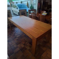 TABLE BRUTALISTE EN PIN 