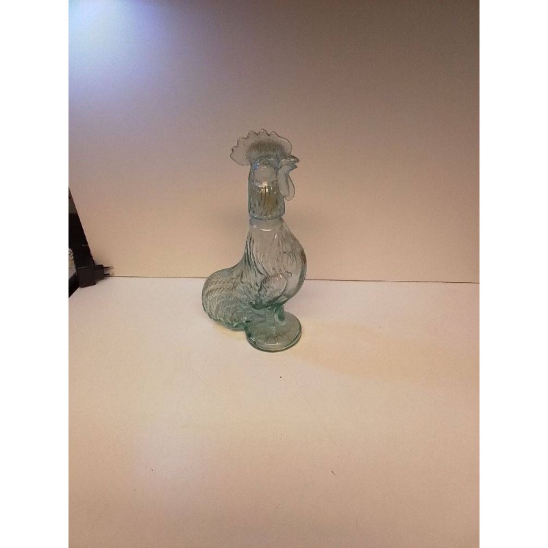 CARAFE DECORATIVE EN VERRE COQ