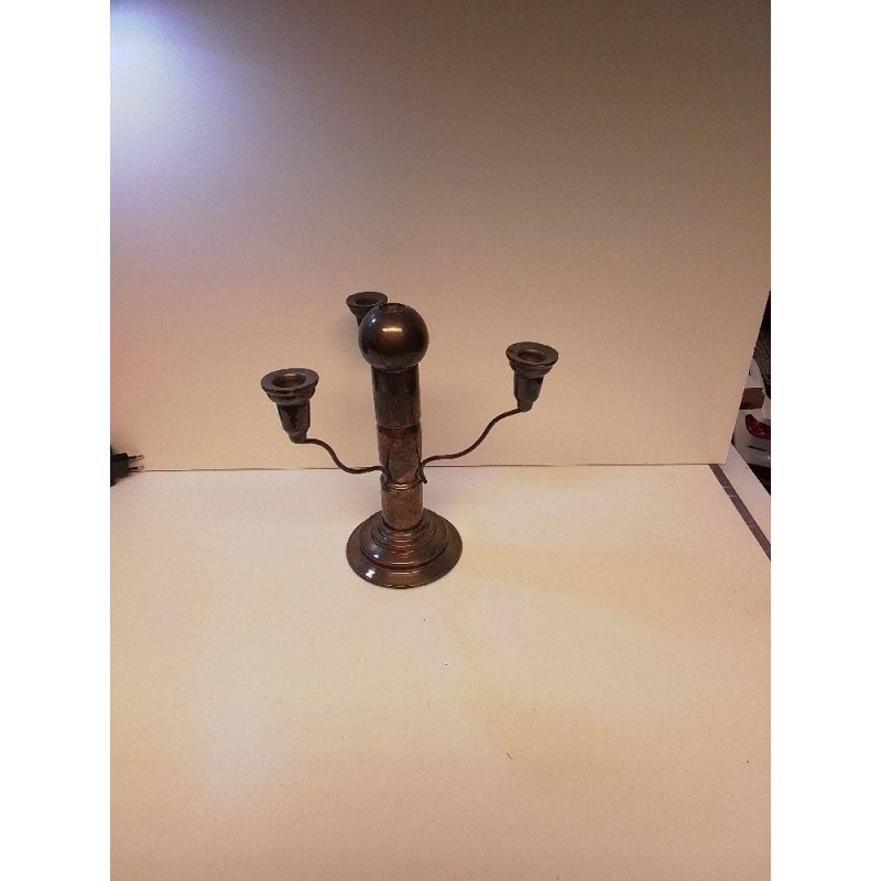 BOUGEOIR METAL ARGENTÉ 