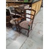 FAUTEUIL RUSTIQUE TISSU GRIS 
