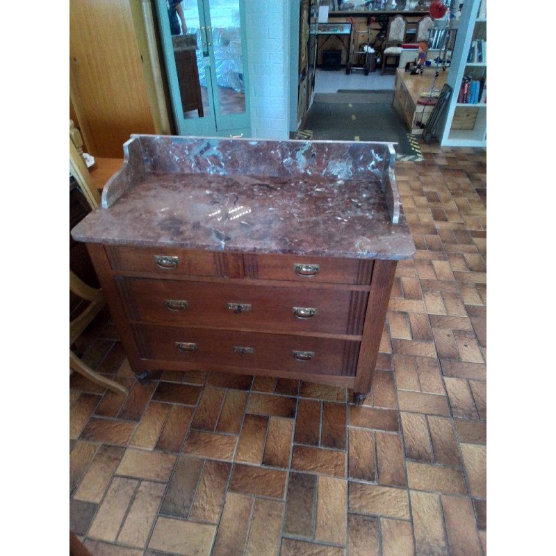 COMMODE PLATEAU MARBRE 4 TIROIRS