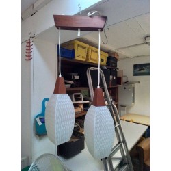 SUSPENSION VINTAGE SCANDINAVE EN TECK 