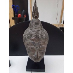 TETE DE BOUDDHA THAÏLANDAIS BRONZE 