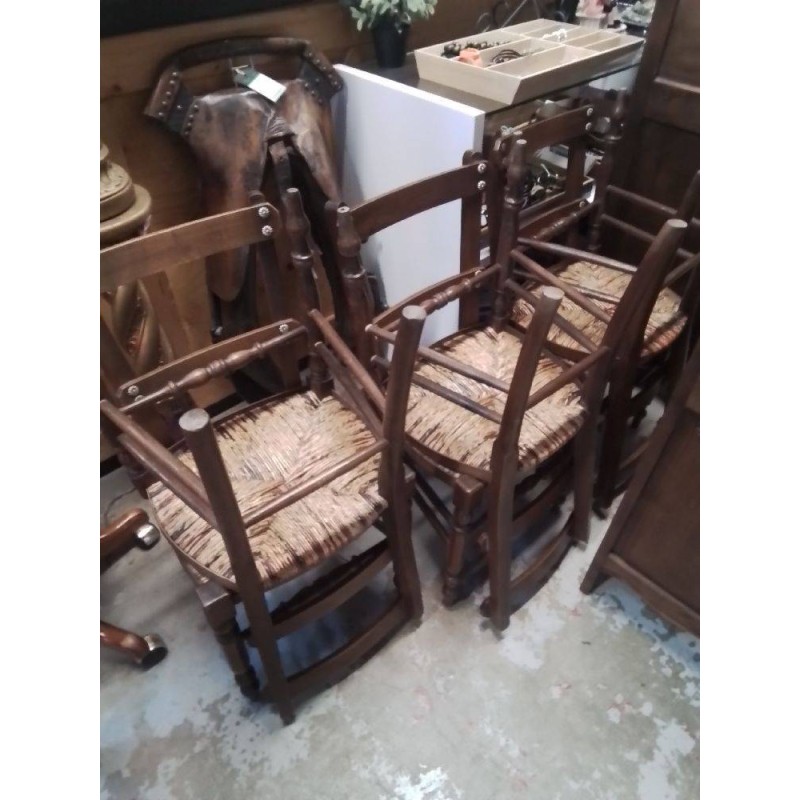 LOT 6 CHAISES ANCIENNE ASSISES OSIER