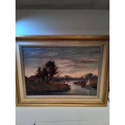 HUILE SUR TOILE ARTISTE LUXEMBOURGEOIS SCHMIT FRANCOIS 