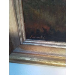 HUILE SUR TOILE ARTISTE LUXEMBOURGEOIS SCHMIT FRANCOIS 