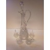 CARAFE + VERRES CRISTAL CISELÉ 