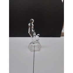 STATUETTE VERRE FEMME ET ENFANT 