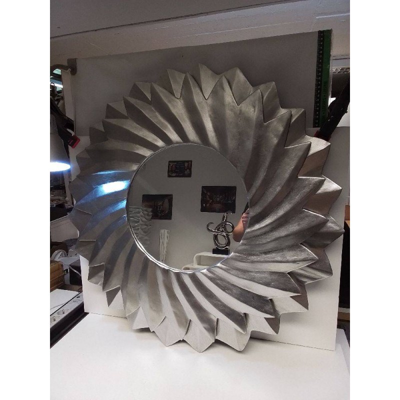MIROIR SOLEIL BORD ARGENTÉ 