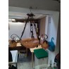 LUSTRE BRONZE ET PATE DE VERRE