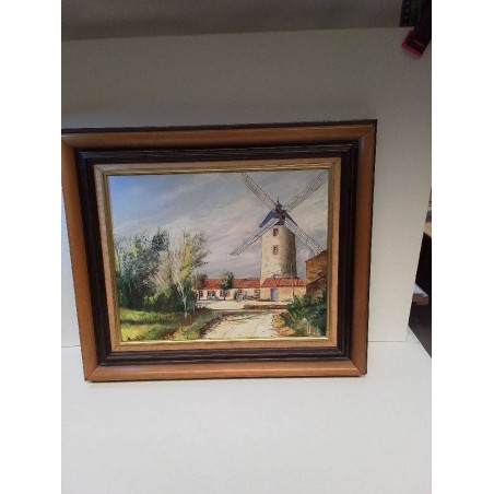 HUILE SUR TOILE MOULIN SIGNÉE HARDY