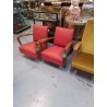 FAUTEUIL VINTAGE SIMILI ROUGE