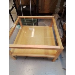 TABLE BASSE BOIS ET VERRE 