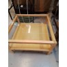 TABLE BASSE BOIS ET VERRE 