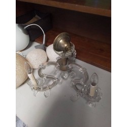 LUSTRE 3 FEUX EN VERRE 