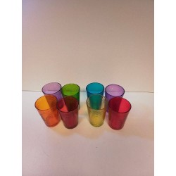 LOT DE VERRES DE COULEURS 