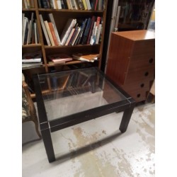 TABLE BASSE METAL ET VERRE 