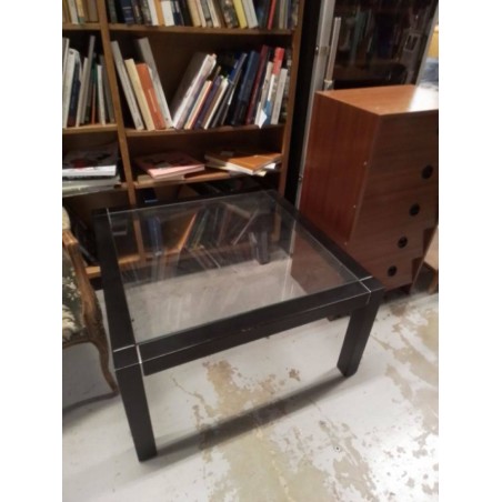 TABLE BASSE METAL ET VERRE 