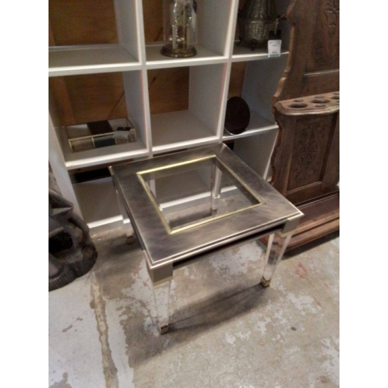 BOUT DE CANAPÉ VINTAGE PIEDS PLEXIGLAS 