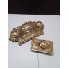 NÉCESSAIRE DE BUREAU BRONZE DORÉ 