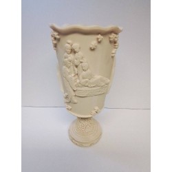 VASE RELIEF MOTIF ASIATIQUE 