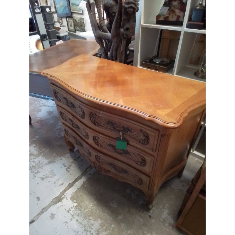 COMMODE MERISIER 3 TIROIRS 