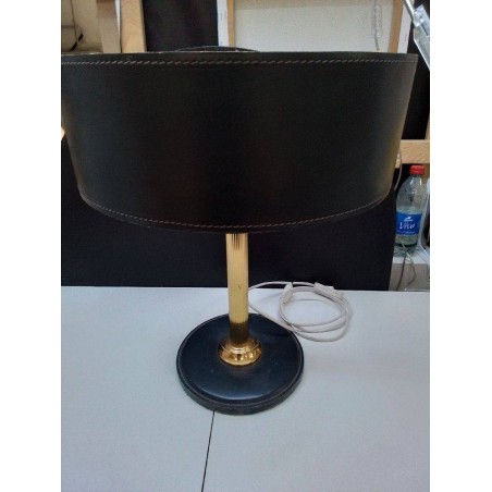 LAMPE A POSER  CUIR NOIR PIQUÉ 